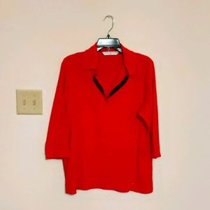 Tommy Hilfiger 3/4 Sleeve VNeck Top